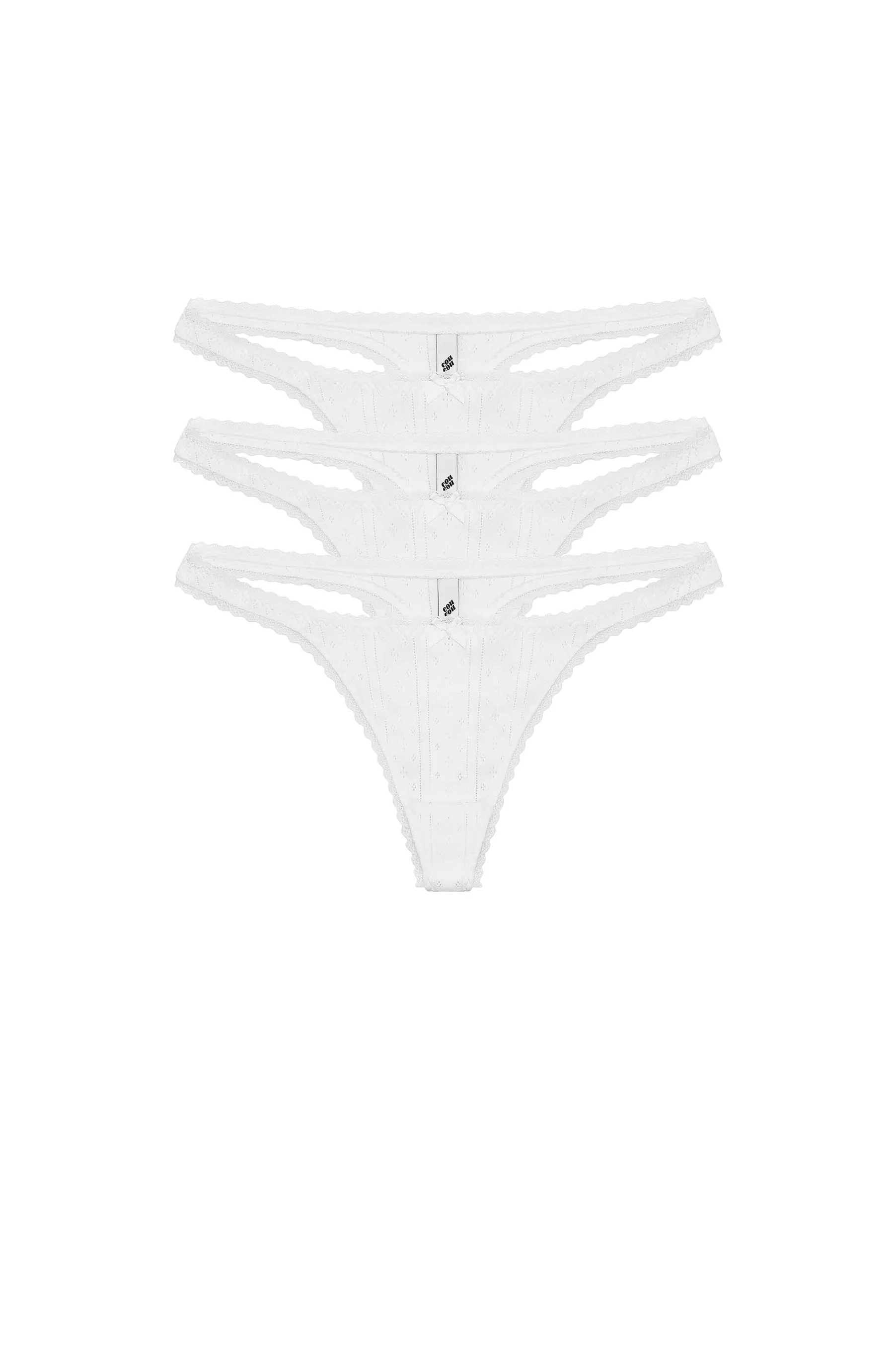 The Thong 3 Pack: White - Image 3