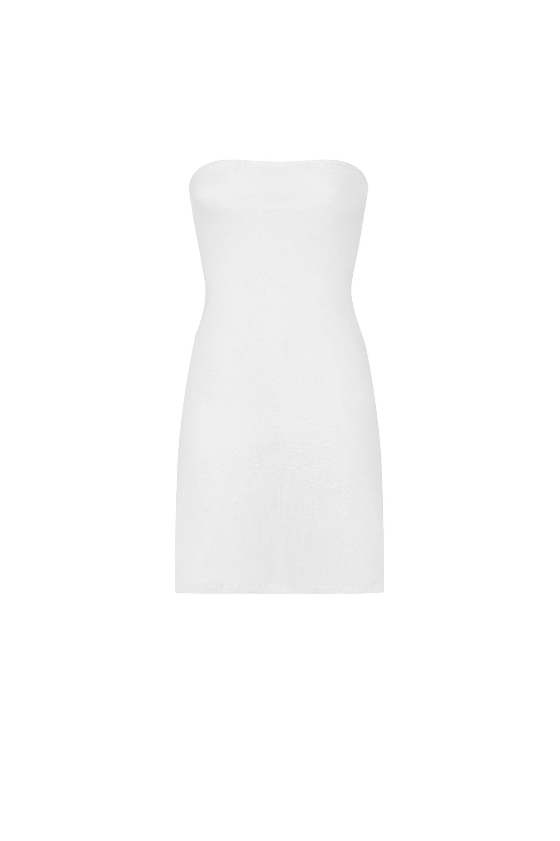 The Tube Dress: White Cotton Jersey - Image 3