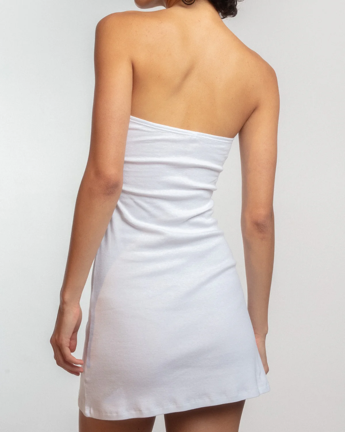 The Tube Dress: White Cotton Jersey - Image 5