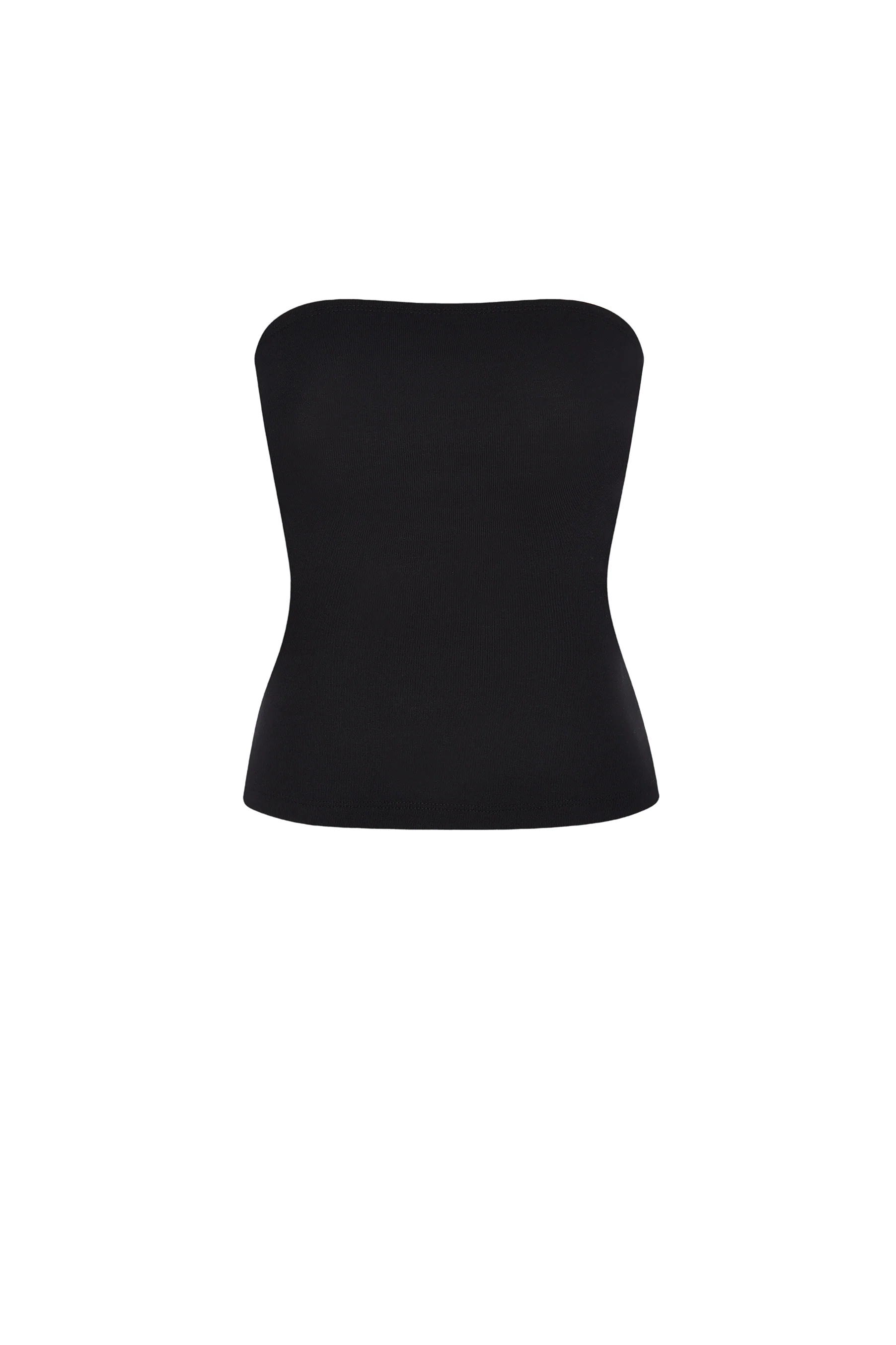 The Tube Top: Black Cotton Jersey - Image 3