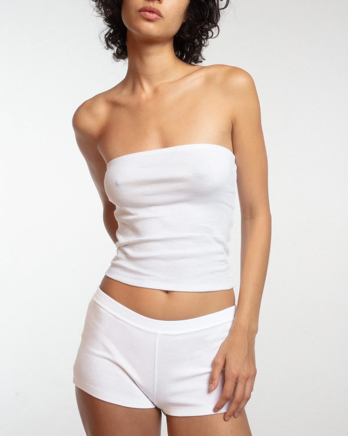 The Tube Top: White Cotton Jersey - Image 5