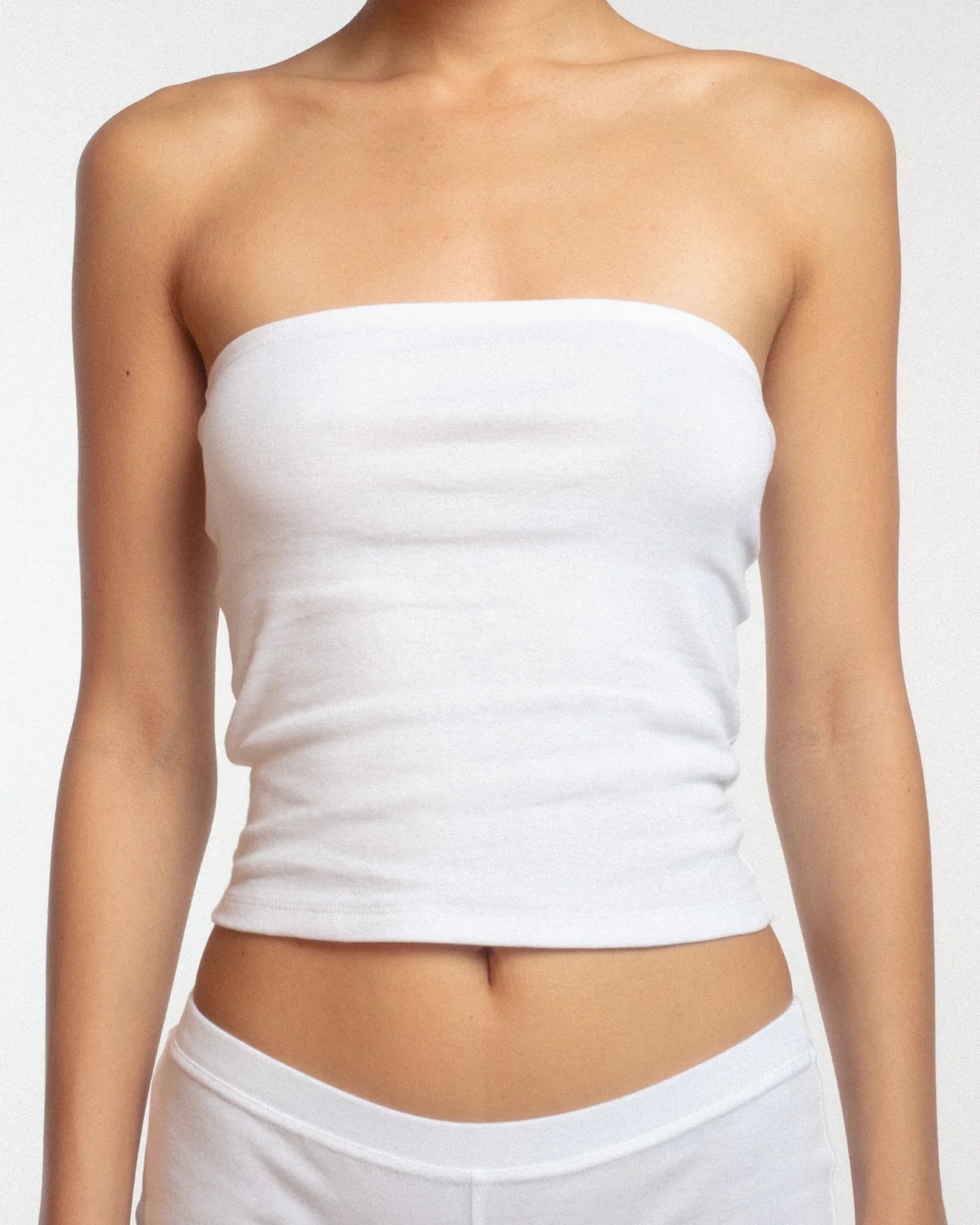 The Tube Top: White Cotton Jersey - Image 6