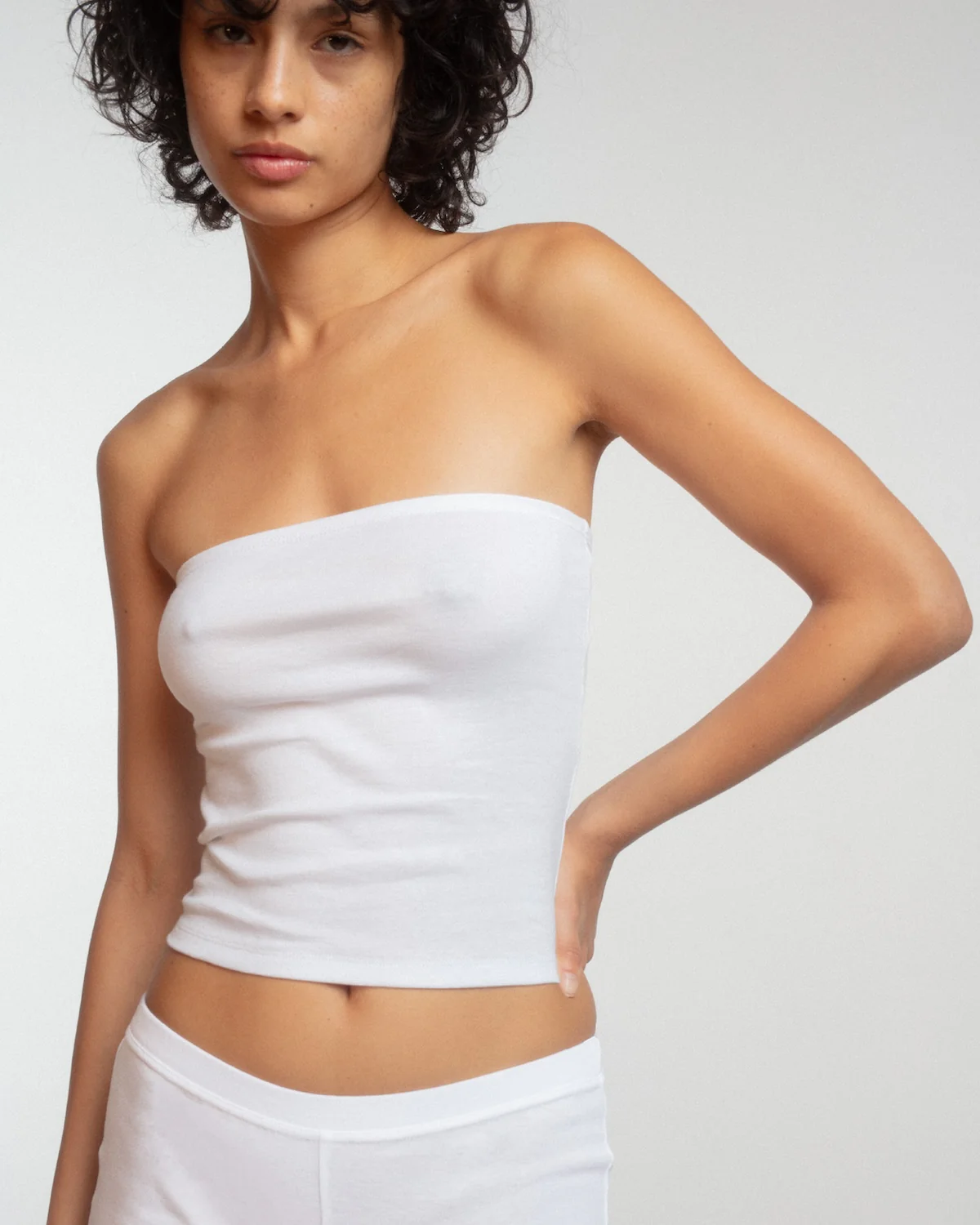 The Tube Top: White Cotton Jersey - Image 8