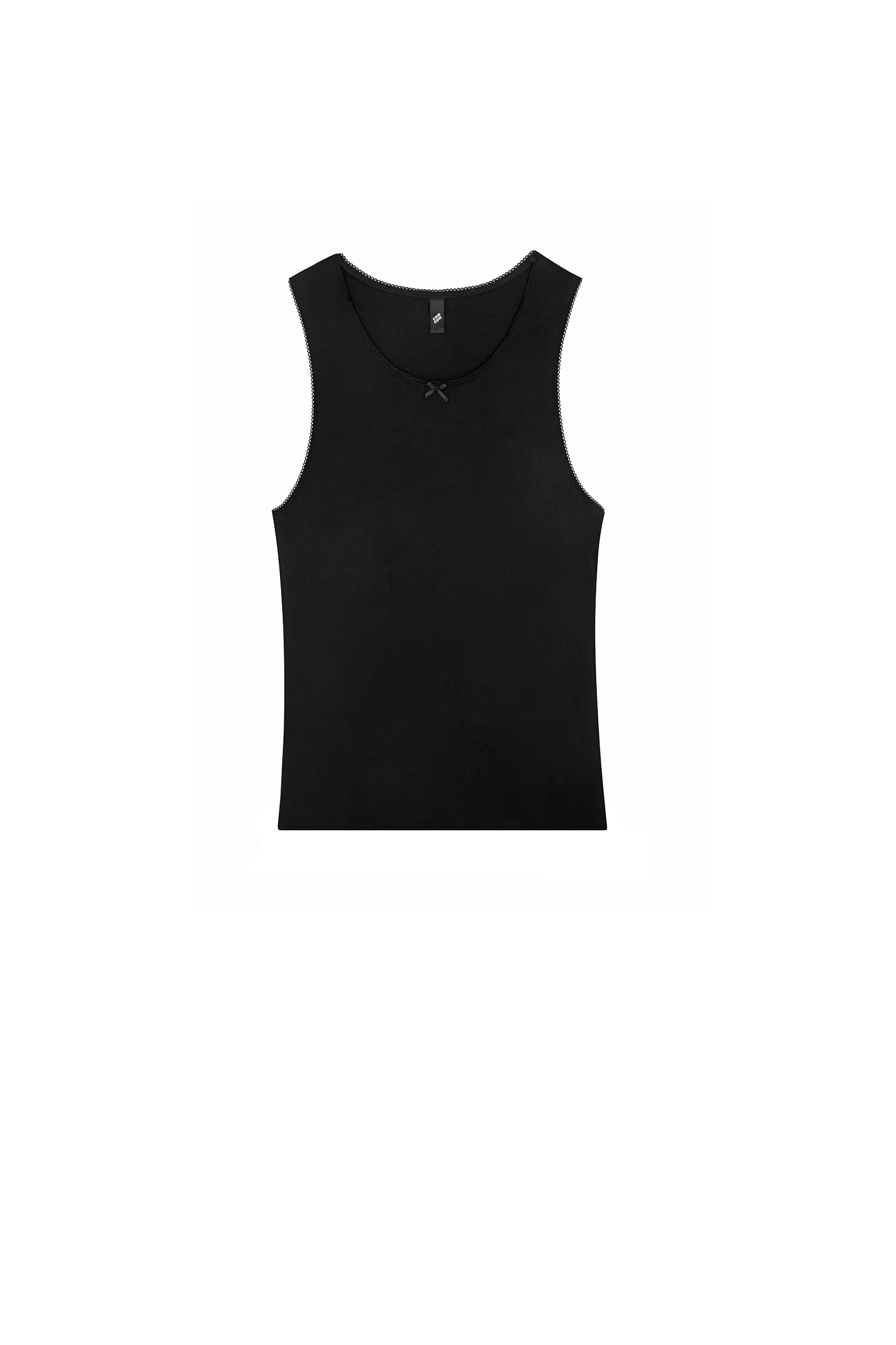 The Vest: Black Cotton Jersey - Image 3