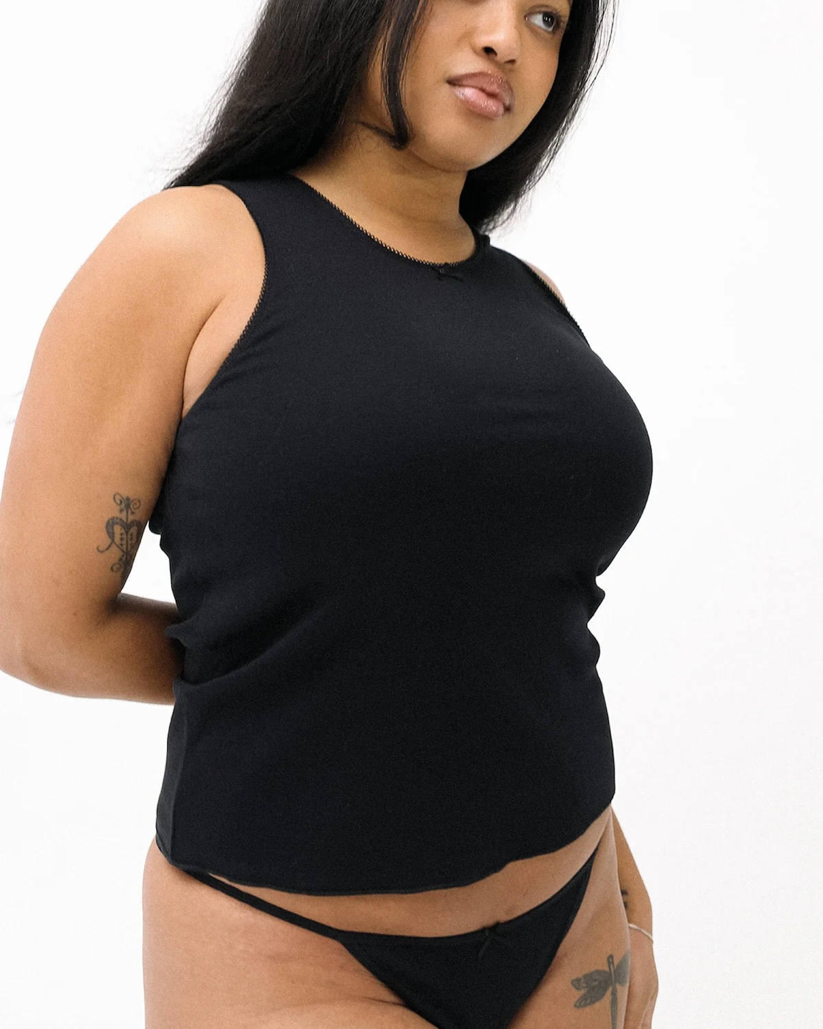 The Vest: Black Cotton Jersey - Image 6