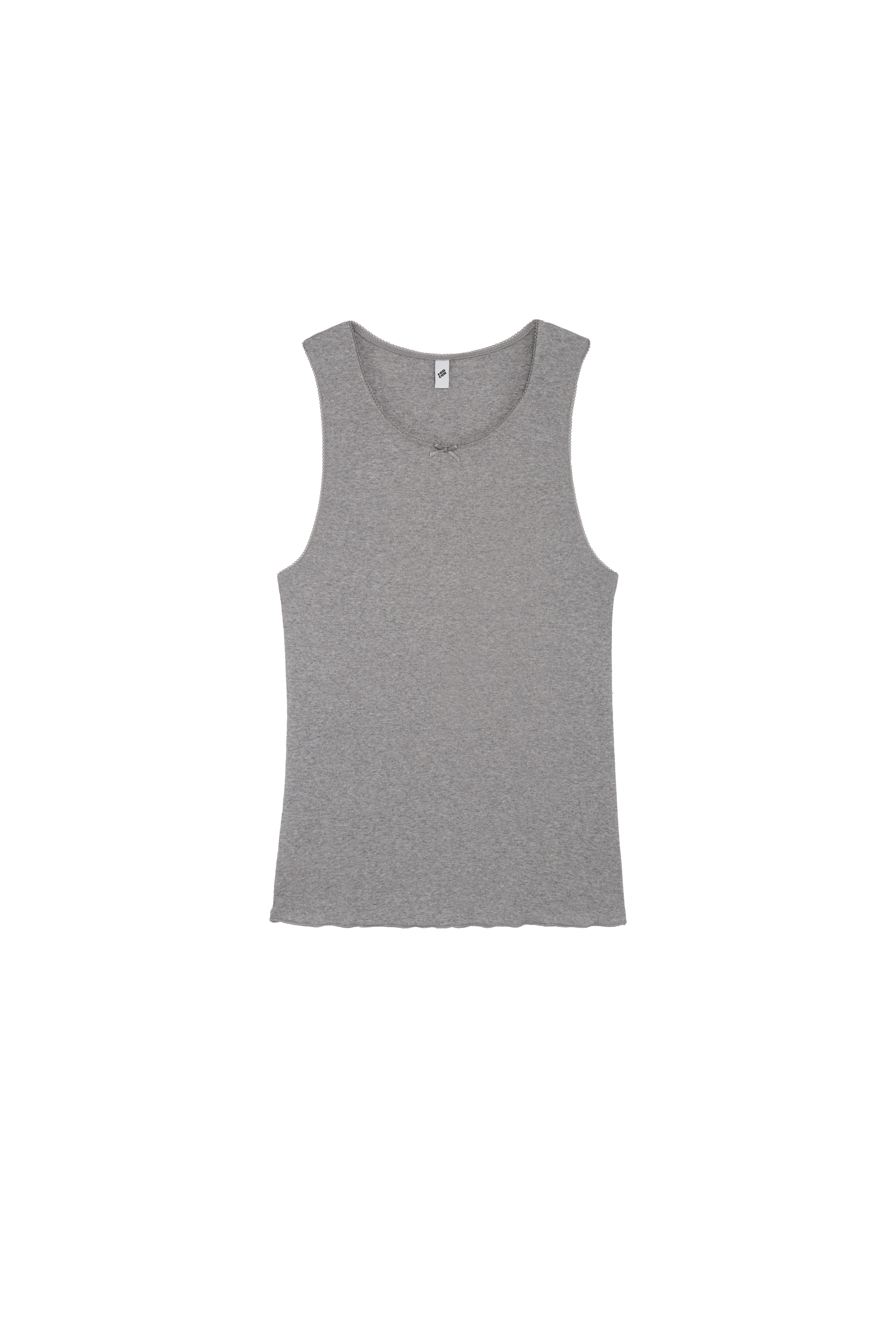The Vest: Grey Cotton Jersey - Image 3