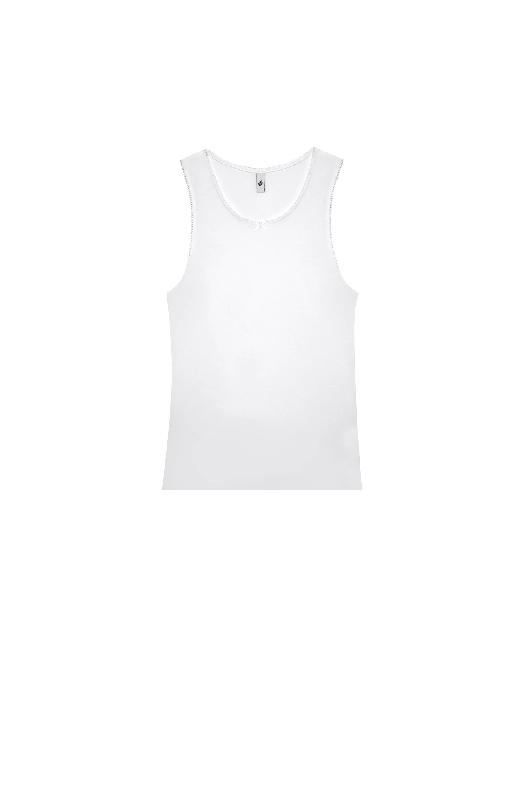The Vest: White Cotton Jersey - Image 3